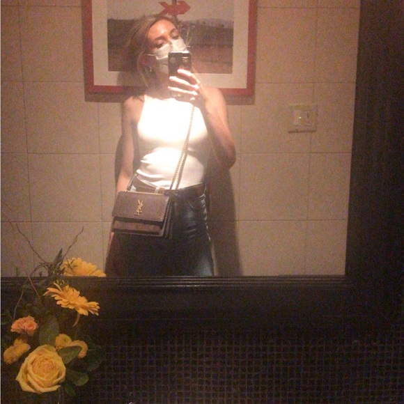 YSL Croc Embossed Luxury Sunset Bag - Picture 5 of 5